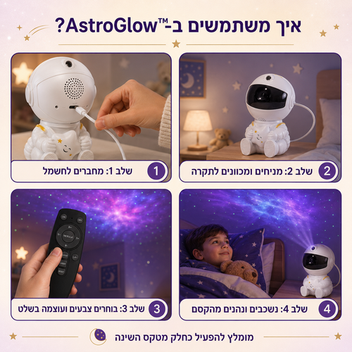 AstroGlow™ - Galaxy Projector to Calm Children's Fear of the Dark at Night